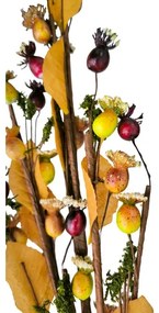 Súprava jesenných vetvičiek Zasnežený šípok 89 cm, 6 ks