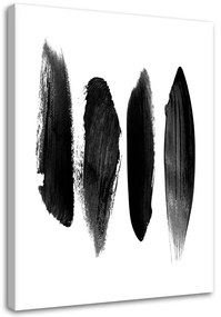Obraz na plátně Abstraktní černá a bílá - 40x60 cm
