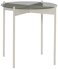 Okrúhly odkladací stolík so sklenenou doskou ø 45 cm Beam – Hübsch