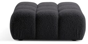 Antracitová modulárna podnožka z textílie bouclé Bellis – Micadoni Home