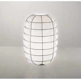 SIRU - Nástenné svietidlo LANTERNA 1xE27/60W/230V čierna/biela benátske sklo