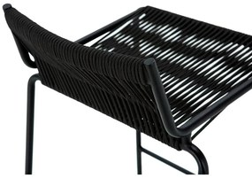 Čierna kovová barová stolička (výška sedadla 65 cm) Emily – Marckeric