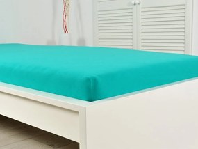 Jersey plachta do detskej postieľky EXCLUSIVE 60x120 cm tyrkysová