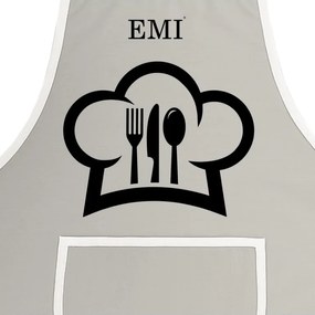 Kuchynská zástera Chef EMI, sivá