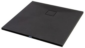 Cagliari Black 90x90x2,6 cm Štvorcová, SMC sprchová vanička, so sifonom