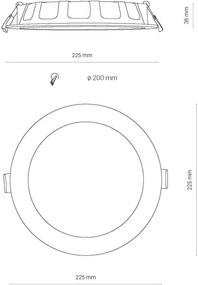 Svietidlo Nowodvorski 8775 CL KOS LED 24W, 3000K WHITE