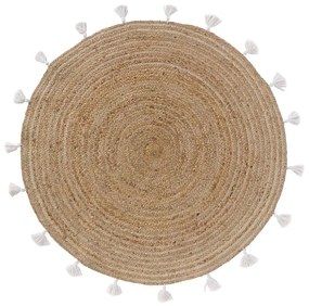 Okrúhly koberec v bielo-prírodnej farbe ø 120 cm Shira – douceur d'intérieur