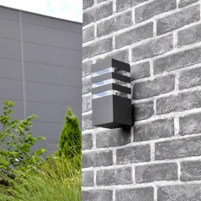 Vonkajšie nástenné svietidlo TEKSAS 1xE27/12W/230V IP44 antracit