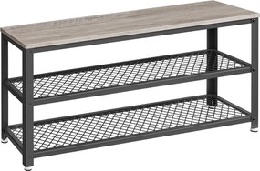 Botník VASAGLE Leggy 100 cm černý/šedý