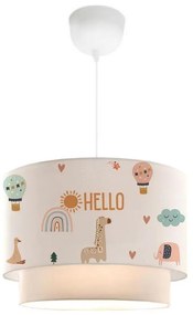 Detský luster CANDY 1xE27/40W/230V biela/pestrofarebná