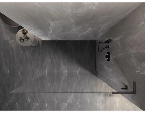 Mexen, Mexen Lunar L sprchová stena pravá 80 x 200 cm, priehľadná 8 mm, pištoľovo sivá kartáčovaná - 830L-080-000-66-00-P