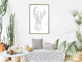 Artgeist Plagát - Geometric Deer [Poster] Veľkosť: 40x60, Verzia: Čierny rám