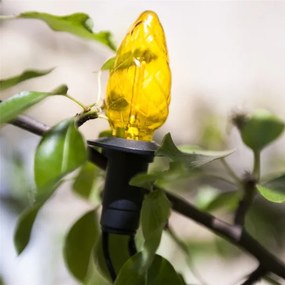 Rozšíriteľná vonkajšia LED reťaz CONE FILAMENT 20xE10 14m farebná/teplá biela IP44