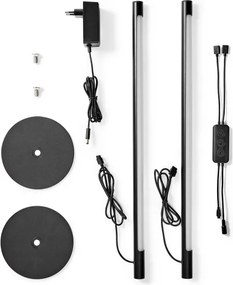 Nedis WIFILD10RGBW-SADA 2xLED RGBIC Stm. stolná lampa LED/36W/230V 2700-6500K+DO