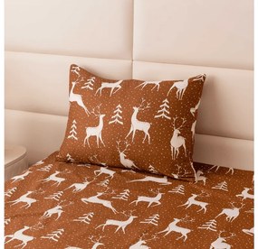 Obliečky z mikrovlákna WHITE DEER hnedé Rozmer obliečky: 2 ks 70 x 90 cm | 200 x 220 cm
