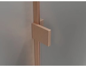 Mexen Lunar-B, pravostranný výklopný sprchový kút 100 x 100 cm, 8mm číre sklo, profil medená matná, 832-100-100-65-00-P