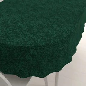 Biante Veľký teflónový oválny obrus TF-035 Venezia smaragdovo zelený 160x200 cm