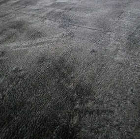 HU Čierny koberec Plush Deluxe Czarny Rozmer: 60x100 cm