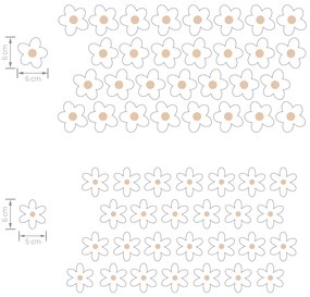 Samolepky na stenu KVETY biele