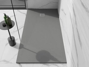 Mexen Stone+, obdĺžniková vanička z minerálneho kompozitu 160 x 100 cm, šedá-betónová, 44611016