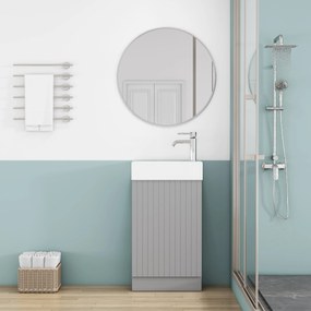 Voľne stojaca skrinka s umývadlom Houseland Ruvin 46 cm sivá