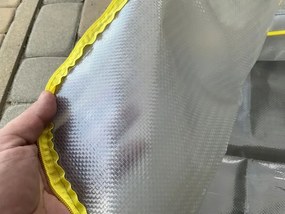 Goodhome Pevný úložný vak na zips 90 l JOTTA, 45 x 45 x 45 cm