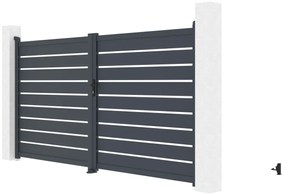G21 Brána Reno 350x176 cm dvojkrídlová, antracitová