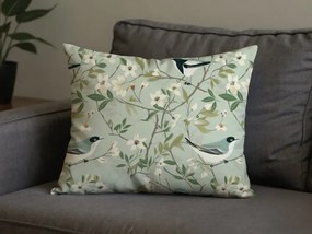 Polybavlnená obliečka na vankúš FLORIBIRD POLY 50x70 cm, zelená