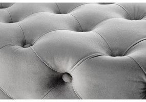 Prešívaná lavica ATHENA 40x100 cm šedá/zlatá