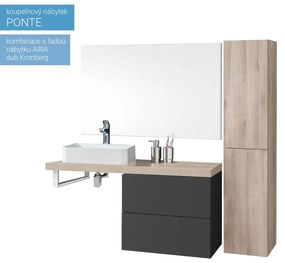 Mereo Ponte, kúpeľňová skrinka 61 cm, Multidecor, Light Rock Hickory, MER-CN290SLRH1