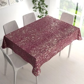 Biante Veľký zamatový obdĺžnikový obrus Isabela IBL-006 Gold Design vínový 240x280 cm