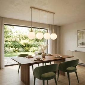 BRILAGI - Závesný luster MILO na lanku 4xE27/60W/230V béžová/zlatá