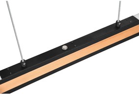 LED závesné svietidlo v čierno-prírodnej farbe Deacon – Trio