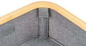 Úložný box G21 30 x 15 x 15 cm, bambusový s vekom, sivý