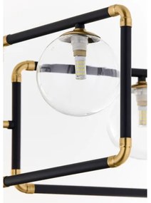 Jupiter 1985 - Luster na tyči IBRA 5xG9/10W/230V čierna/zlatá