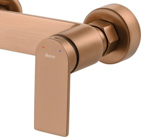 Rea Storm, vaňová batéria s ručnou bodovou sprchovou sadou, medená matná, REA-B3003
