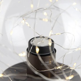 Stolná lampa Hotel Chic tmavý bronz s čírym sklom vrátane svetelnej šnúry E27 - Pallon Trend