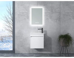Zamora White Kúpeľňová skrinka s umývadlom a zrkadlom, LED