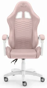 Herné kreslo HC-1000 Pink-White látkové