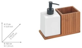 WENKO 54944100 - Dávkovač mydla MERA 18,5x17 cm hnedý