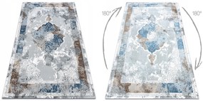 Dywany Łuszczów HRUBÝ KOBEREC DO OBÝVAČKY 80x100 ROZETA sivý #AT4538