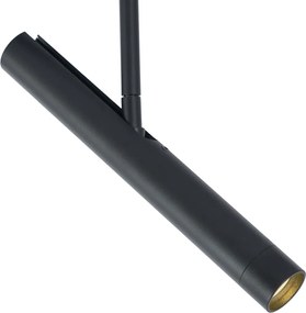 Moderný koľajnicový systém čierny so 6 bodovými svetlami čierny 1-fázový - Slimline Avery