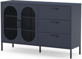 Tmavomodrá komoda 140x90 cm Diora – Marckeric