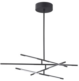 LED luster Raccio 84 čierne