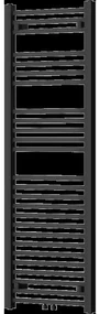 Mexen Pluton kúpeľňový radiátor 1450 x 500 mm, 721 W, čierny - W106-1450-500-00-70