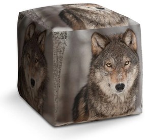 Taburet Cube vlk 2, sivá