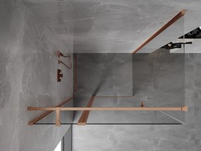 Mexen Mist T, sprchový kút s krídlovými dverami, 80 x 115 cm, 8mm číre sklo, medený profil, 8A4T-115-080-65-00