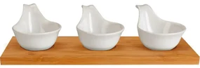 Lamart LT9219 4-dielna servírovacia súprava misiek Bamboo, 27 x 12 cm