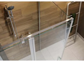 Cersanit Moduo, 1-krídlové dvere do otvoru 80x195 cm, 6mm číre sklo, chrómový profil, S162-020