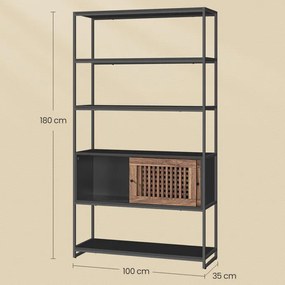 Autronic BONTEC Regál, mdf, čierna, AUR-E1121 BK Farba: Čierna